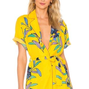 Diane von Furstenberg Cinched Waist Top XS DVF